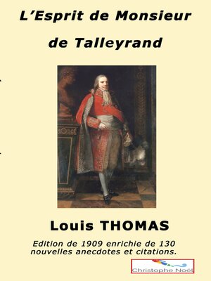 cover image of L'esprit de M. de Talleyrand